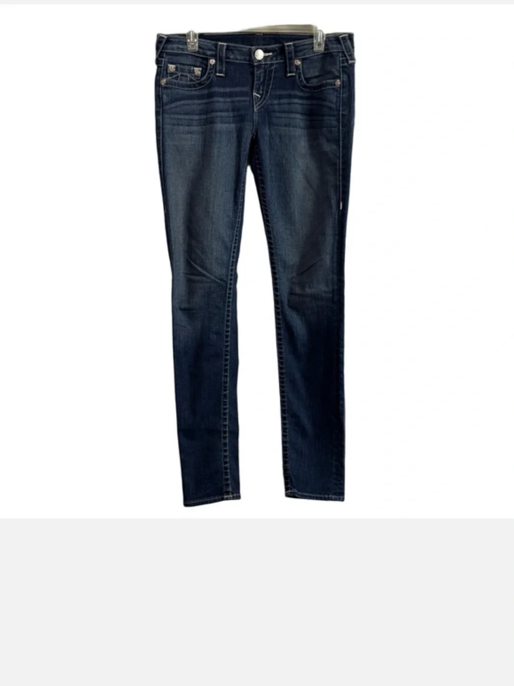 True Religion Women's Straight Leg Jeans in Dark Blue Wash - Picture 2 of 2
